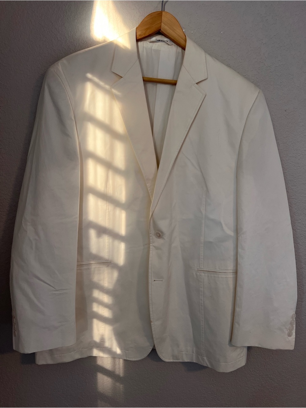 Calvin Klein Off-White Single-Breasted Blazer
